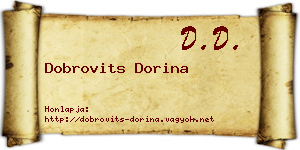 Dobrovits Dorina névjegykártya